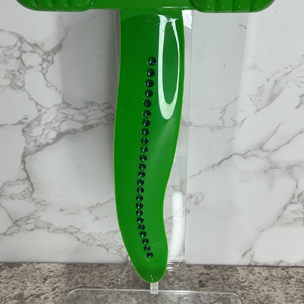 RARE Jeweled Classic Green Kit Kat Cat Klock Clock - Picture 4 of 6
